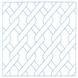 Classic Diamond Cable Square (Double Run)