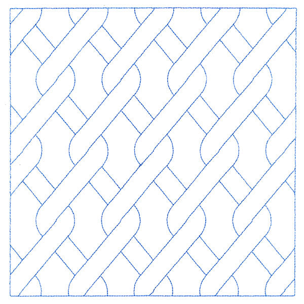 Classic Diamond Cable Square (Double Run)