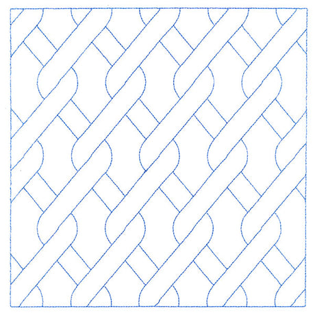 Classic Diamond Cable Square (Double Run)