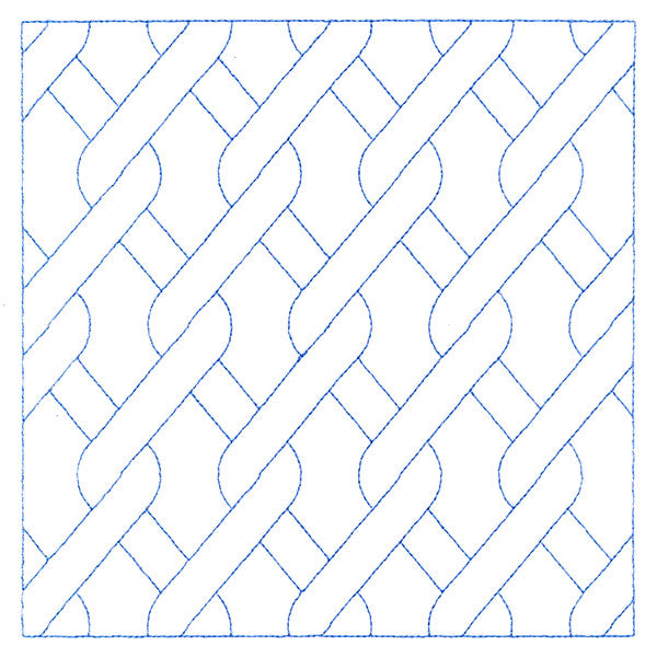 Classic Diamond Cable Square (Double Run)