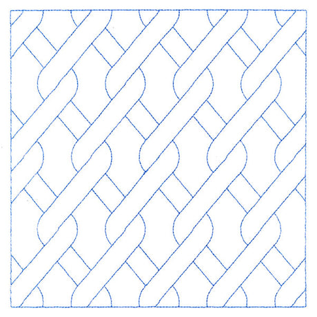 Classic Diamond Cable Square (Double Run)