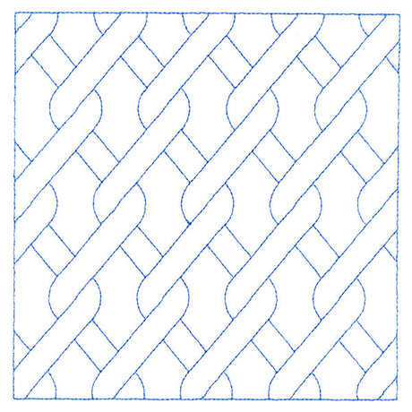 Classic Diamond Cable Square (Double Run)