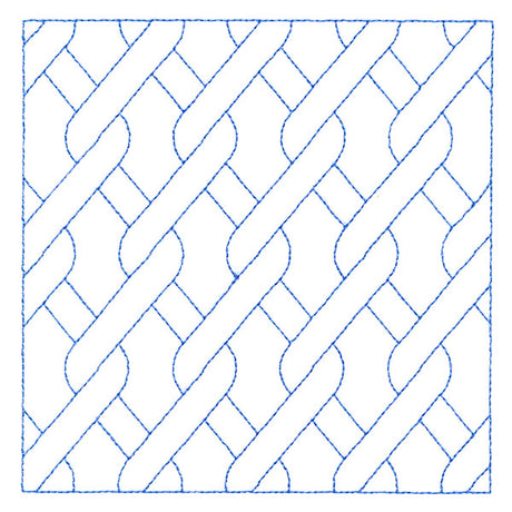 Classic Diamond Cable Square (Double Run)