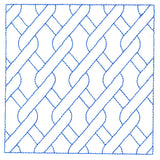 Classic Diamond Cable Square (Double Run)