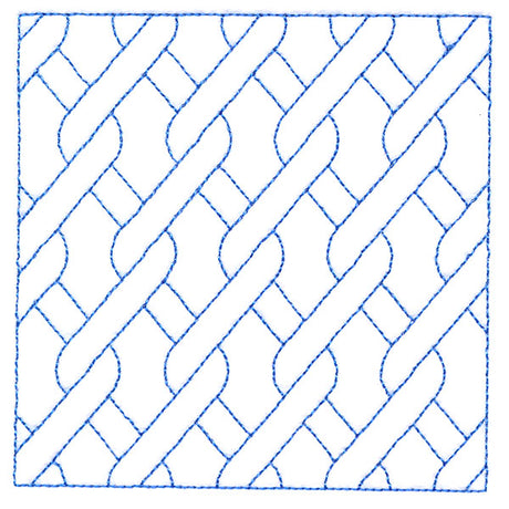 Classic Diamond Cable Square (Double Run)