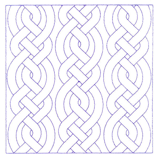 Classic Celtic Cable Square (Double Run)