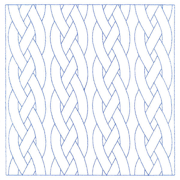 Classic Braided Cable Square (Double Run)