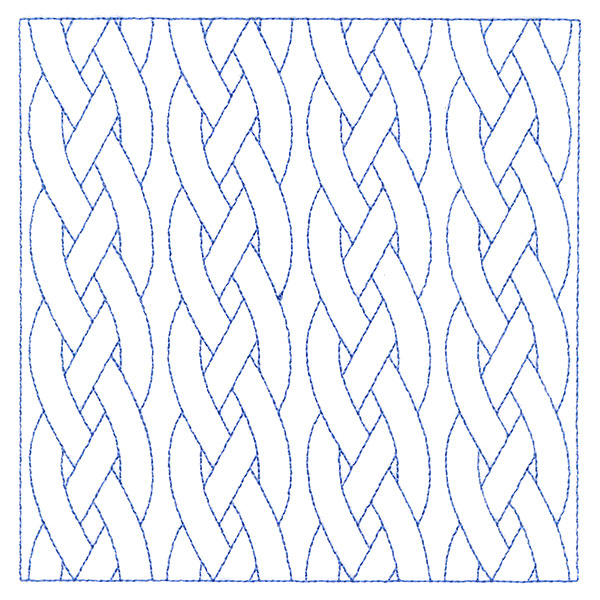 Classic Braided Cable Square (Double Run)