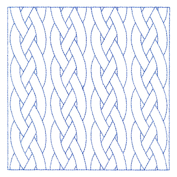 Classic Braided Cable Square (Double Run)