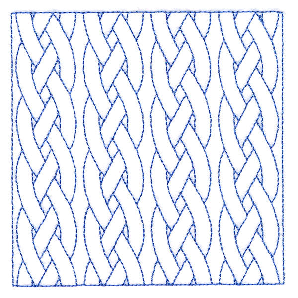 Classic Braided Cable Square (Double Run)