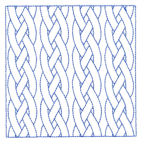 Classic Braided Cable Square (Double Run)