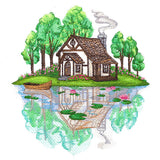Springtime Cottage Scene