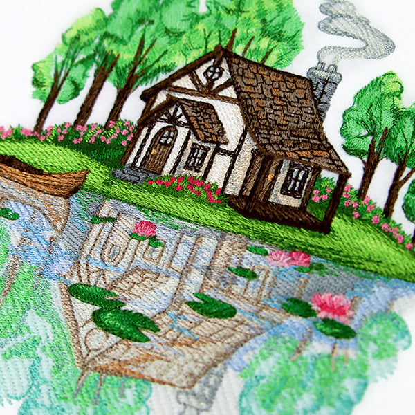 Springtime Cottage Scene