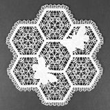 Beautiful Bee Hive Doily (Battenburg Lace)