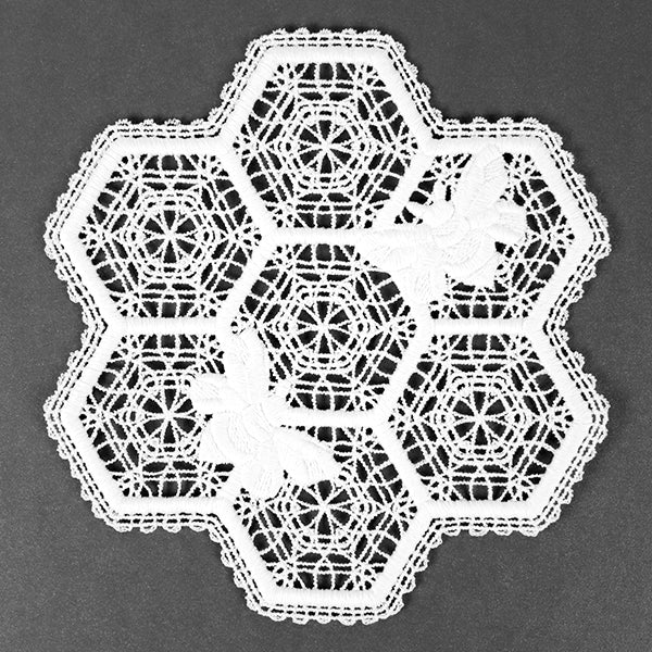 Beautiful Bee Hive Doily (Battenburg Lace)