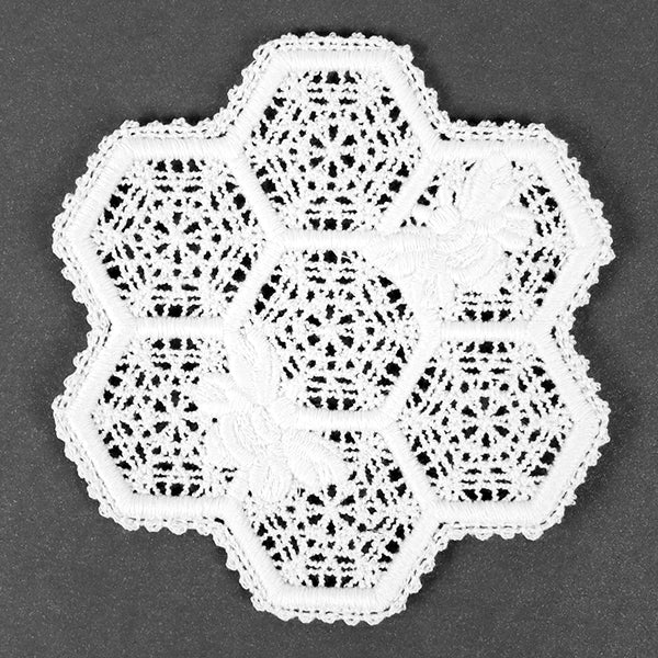 Beautiful Bee Hive Doily (Battenburg Lace)