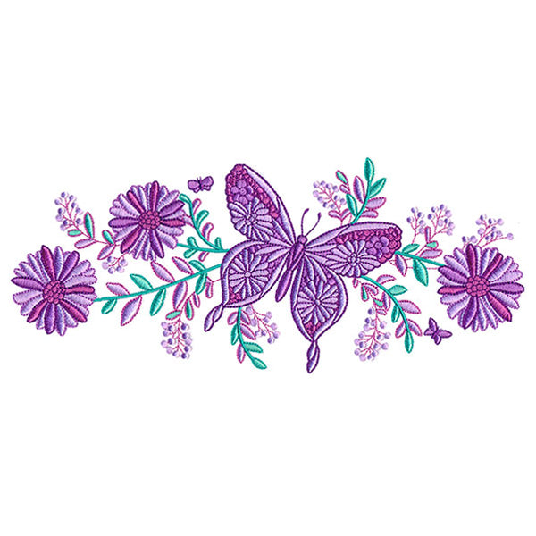 Flutter and Flowers Border