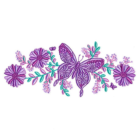 Flutter and Flowers Border