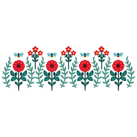 Buzzin' Blooms Border