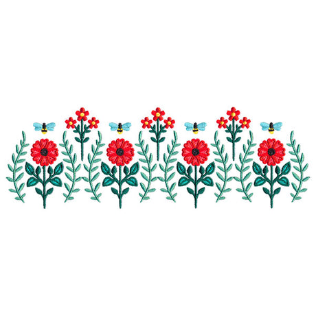 Buzzin' Blooms Border