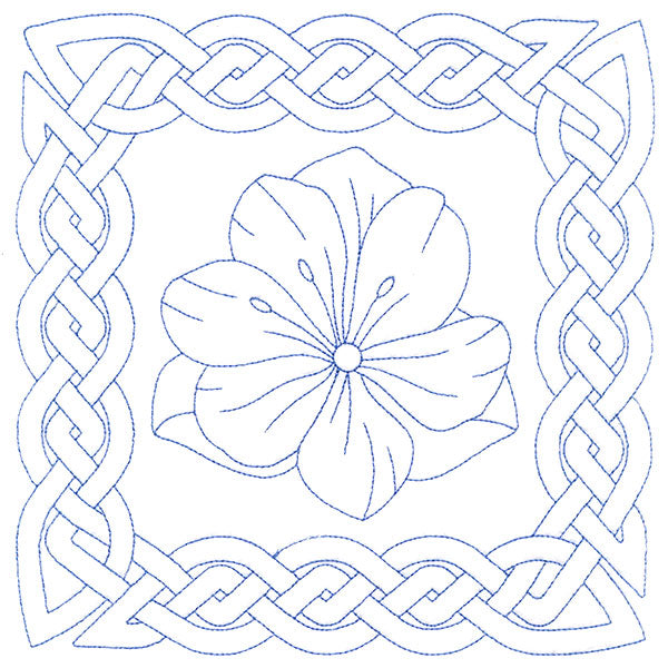 Knotwork and Blooms - Snow Crocus (Double Run)