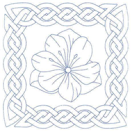 Knotwork and Blooms - Snow Crocus (Double Run)