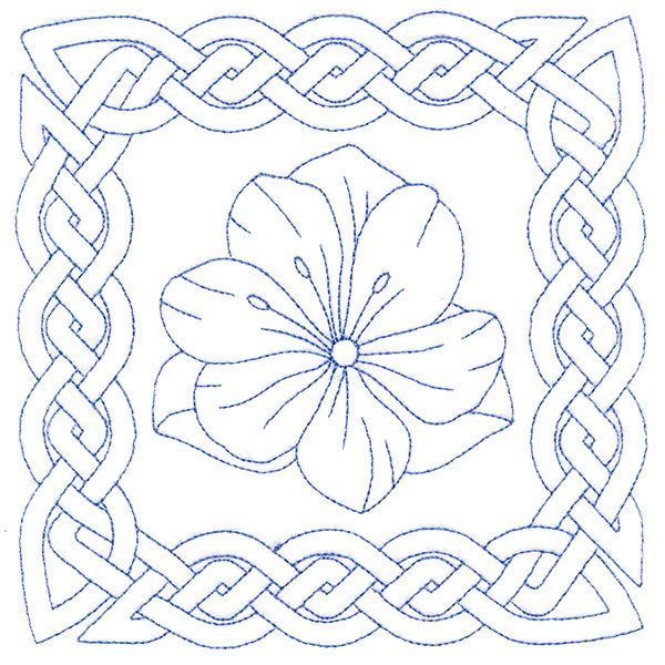 Knotwork and Blooms - Snow Crocus (Double Run)