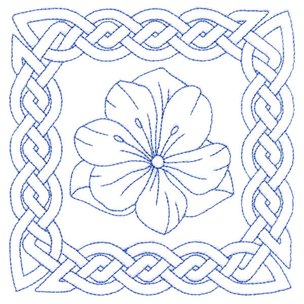 Knotwork and Blooms - Snow Crocus (Double Run)