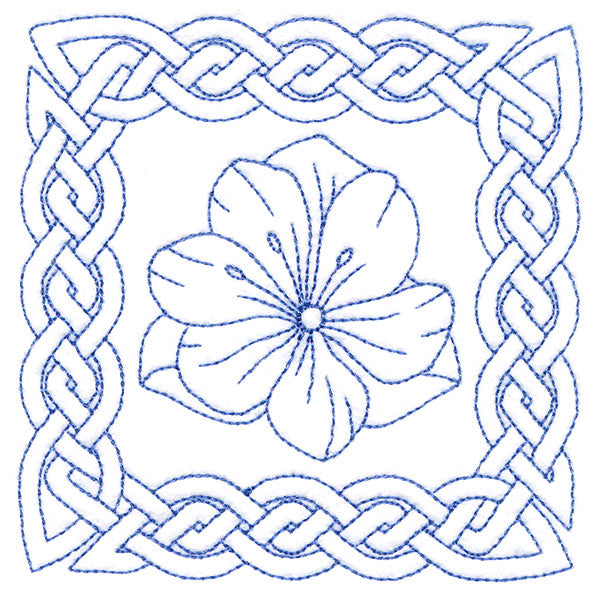 Knotwork and Blooms - Snow Crocus (Double Run)