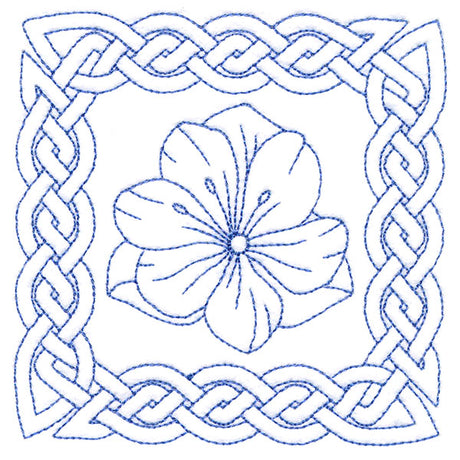 Knotwork and Blooms - Snow Crocus (Double Run)