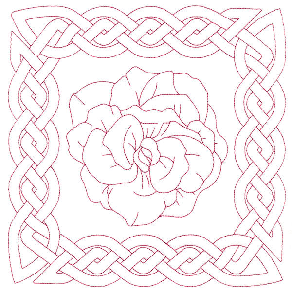 Knotwork and Blooms - African Violet (Double Run)