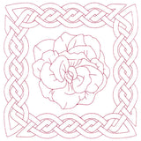 Knotwork and Blooms - African Violet (Double Run)