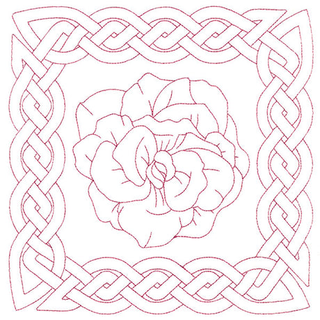 Knotwork and Blooms - African Violet (Double Run)