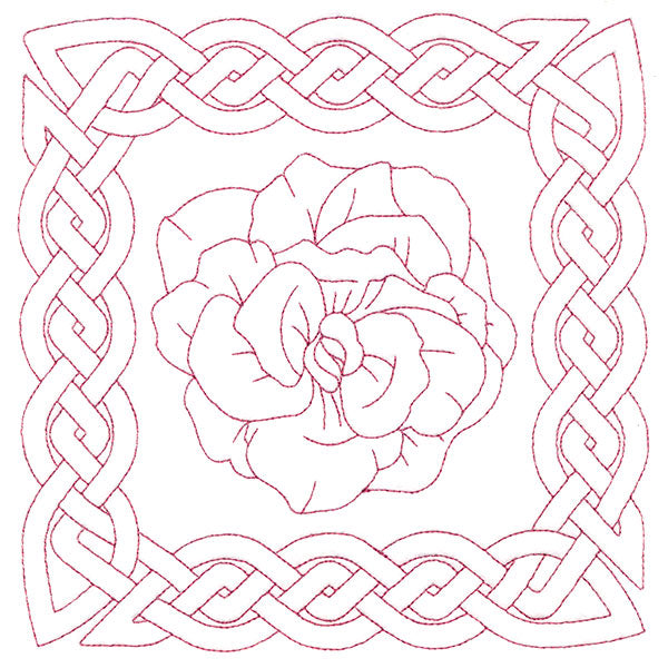 Knotwork and Blooms - African Violet (Double Run)