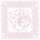 Knotwork and Blooms - African Violet (Double Run)