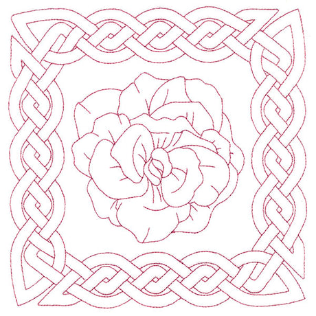 Knotwork and Blooms - African Violet (Double Run)