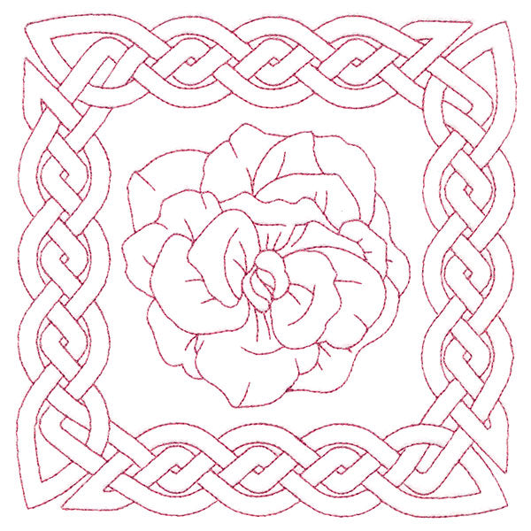 Knotwork and Blooms - African Violet (Double Run)