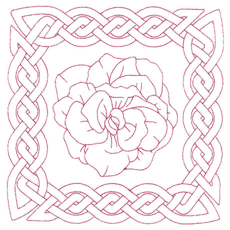 Knotwork and Blooms - African Violet (Double Run)