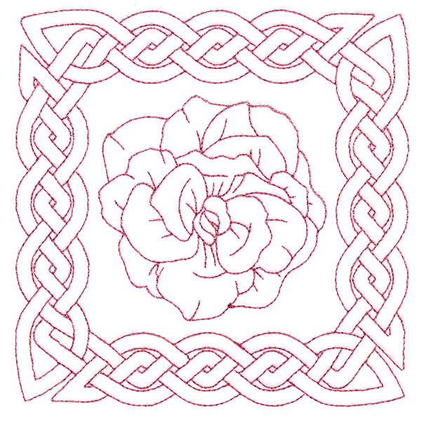 Knotwork and Blooms - African Violet (Double Run)