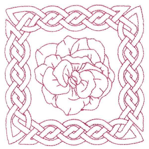 Knotwork and Blooms - African Violet (Double Run)