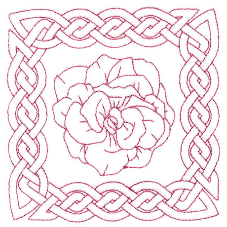 Knotwork and Blooms - African Violet (Double Run)