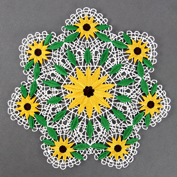 Black Eyed Susan Doily (Battenburg Lace)