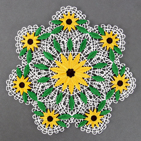 Black Eyed Susan Doily (Battenburg Lace)