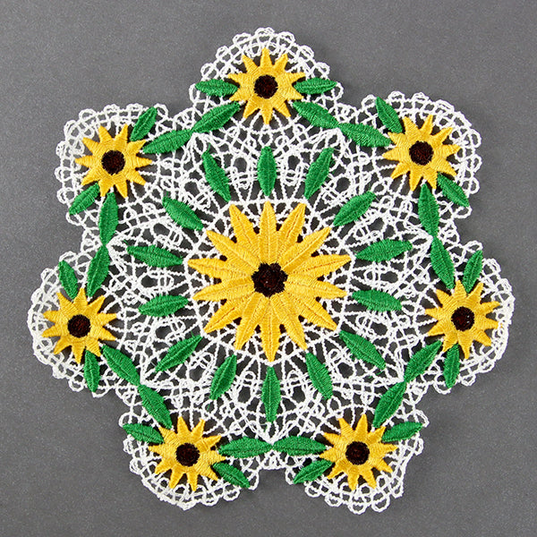 Black Eyed Susan Doily (Battenburg Lace)
