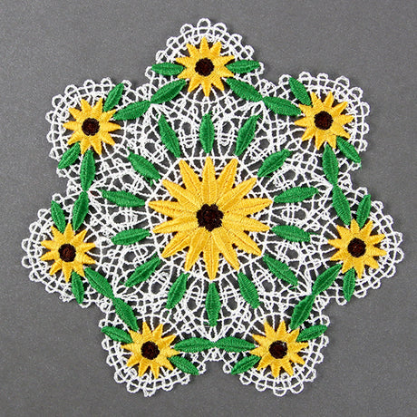 Black Eyed Susan Doily (Battenburg Lace)