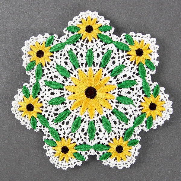 Black Eyed Susan Doily (Battenburg Lace)