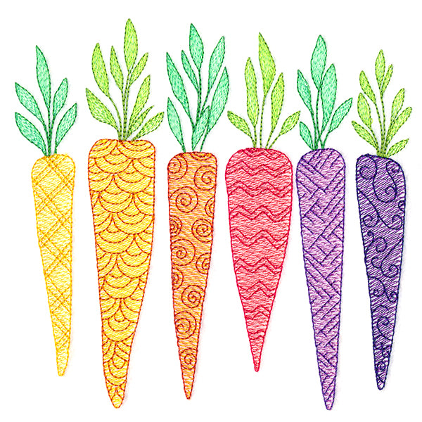 Rooting For You Carrots Border