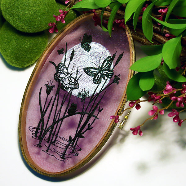 Under the Moonlight Pond Scene