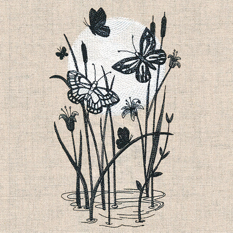 Under the Moonlight Pond Scene