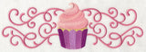 Sweet Cupcake in Filigree Border